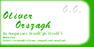 oliver orszagh business card